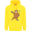 Rock Climbing Sloth Climber Childrens Kids Hoodie Yellow