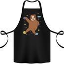 Rock Climbing Sloth Climber Cotton Apron 100% Organic Black