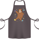 Rock Climbing Sloth Climber Cotton Apron 100% Organic Dark Grey