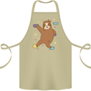 Rock Climbing Sloth Climber Cotton Apron 100% Organic Khaki