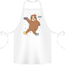Rock Climbing Sloth Climber Cotton Apron 100% Organic White