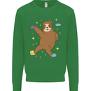 Rock Climbing Sloth Climber Kids Sweatshirt Jumper Irish Green