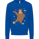 Rock Climbing Sloth Climber Kids Sweatshirt Jumper Royal Blue