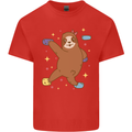 Rock Climbing Sloth Climber Kids T-Shirt Childrens Red