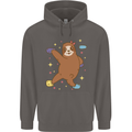 Rock Climbing Sloth Climber Mens 80% Cotton Hoodie Charcoal