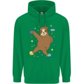 Rock Climbing Sloth Climber Mens 80% Cotton Hoodie Irish Green