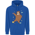 Rock Climbing Sloth Climber Mens 80% Cotton Hoodie Royal Blue