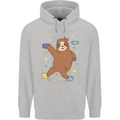Rock Climbing Sloth Climber Mens 80% Cotton Hoodie Sports Grey