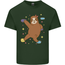 Rock Climbing Sloth Climber Mens Cotton T-Shirt Tee Top Forest Green
