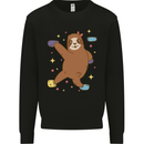 Rock Climbing Sloth Climber Mens Sweatshirt Jumper Black