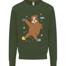 Rock Climbing Sloth Climber Mens Sweatshirt Jumper Forest Green