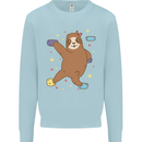 Rock Climbing Sloth Climber Mens Sweatshirt Jumper Light Blue