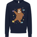 Rock Climbing Sloth Climber Mens Sweatshirt Jumper Navy Blue