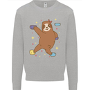 Rock Climbing Sloth Climber Mens Sweatshirt Jumper Sports Grey