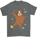 Rock Climbing Sloth Climber Mens T-Shirt 100% Cotton Charcoal
