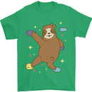Rock Climbing Sloth Climber Mens T-Shirt 100% Cotton Irish Green