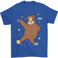 Rock Climbing Sloth Climber Mens T-Shirt 100% Cotton Royal Blue