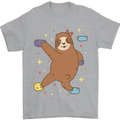 Rock Climbing Sloth Climber Mens T-Shirt 100% Cotton Sports Grey