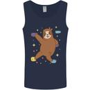 Rock Climbing Sloth Climber Mens Vest Tank Top Navy Blue