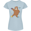 Rock Climbing Sloth Climber Womens Petite Cut T-Shirt Light Blue
