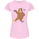 Rock Climbing Sloth Climber Womens Petite Cut T-Shirt Light Pink