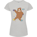 Rock Climbing Sloth Climber Womens Petite Cut T-Shirt Sports Grey