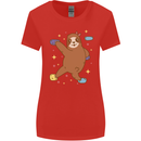Rock Climbing Sloth Climber Womens Wider Cut T-Shirt Red