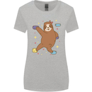 Rock Climbing Sloth Climber Womens Wider Cut T-Shirt Sports Grey