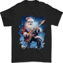 Rock Santa Playing Electric Guitar Christmas Xmas Mens T-Shirt 100% Cotton Black