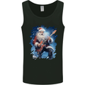Rock Santa Playing Electric Guitar Christmas Xmas Mens Vest Tank Top Black