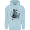 Rock is Dead Drum Kit Drummer Drumming Childrens Kids Hoodie Light Blue