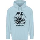 Rock is Dead Drum Kit Drummer Drumming Childrens Kids Hoodie Light Blue