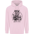 Rock is Dead Drum Kit Drummer Drumming Childrens Kids Hoodie Light Pink