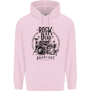 Rock is Dead Drum Kit Drummer Drumming Childrens Kids Hoodie Light Pink