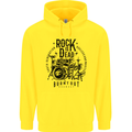 Rock is Dead Drum Kit Drummer Drumming Childrens Kids Hoodie Yellow