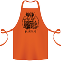 Rock is Dead Drum Kit Drummer Drumming Cotton Apron 100% Organic Orange