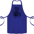 Rock is Dead Drum Kit Drummer Drumming Cotton Apron 100% Organic Royal Blue