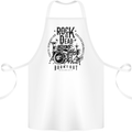 Rock is Dead Drum Kit Drummer Drumming Cotton Apron 100% Organic White