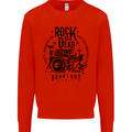 Rock is Dead Drum Kit Drummer Drumming Kids Sweatshirt Jumper Bright Red