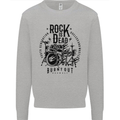 Rock is Dead Drum Kit Drummer Drumming Kids Sweatshirt Jumper Sports Grey