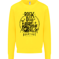 Rock is Dead Drum Kit Drummer Drumming Kids Sweatshirt Jumper Yellow