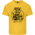 Rock is Dead Drum Kit Drummer Drumming Kids T-Shirt Childrens Yellow