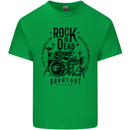 Rock is Dead Drum Kit Drummer Drumming Mens Cotton T-Shirt Tee Top Irish Green