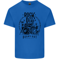 Rock is Dead Drum Kit Drummer Drumming Mens Cotton T-Shirt Tee Top Royal Blue