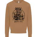 Rock is Dead Drum Kit Drummer Drumming Mens Sweatshirt Jumper Caramel Latte