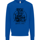 Rock is Dead Drum Kit Drummer Drumming Mens Sweatshirt Jumper Royal Blue