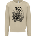 Rock is Dead Drum Kit Drummer Drumming Mens Sweatshirt Jumper Sand