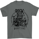 Rock is Dead Drum Kit Drummer Drumming Mens T-Shirt 100% Cotton Charcoal
