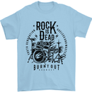 Rock is Dead Drum Kit Drummer Drumming Mens T-Shirt 100% Cotton Light Blue