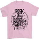 Rock is Dead Drum Kit Drummer Drumming Mens T-Shirt 100% Cotton Light Pink